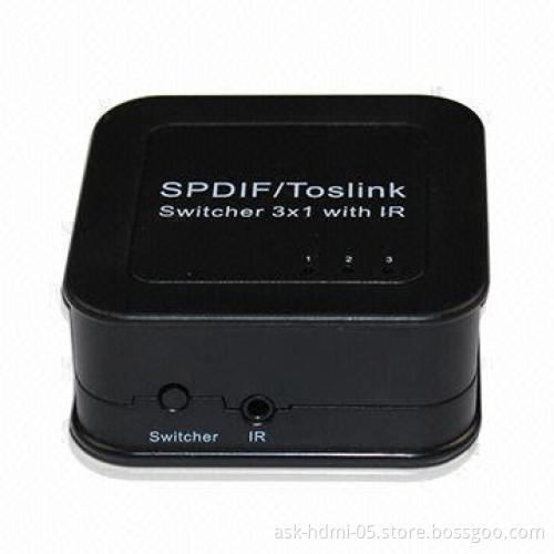 Optical Audio 3x1 Switchers with IR Control